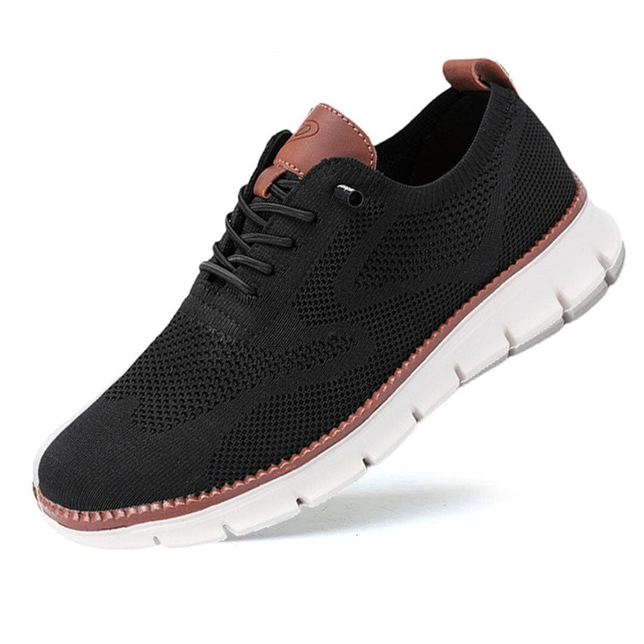Heren Sneakers - Lage Sneakers met Vetersluiting en Gesegmenteerde Zool