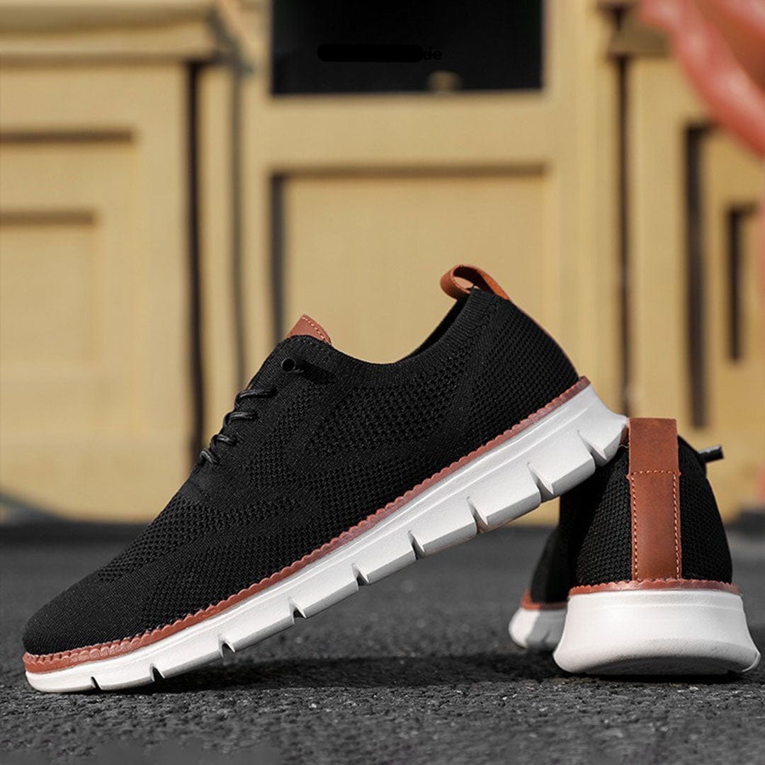Heren Sneakers - Lage Sneakers met Vetersluiting en Gesegmenteerde Zool