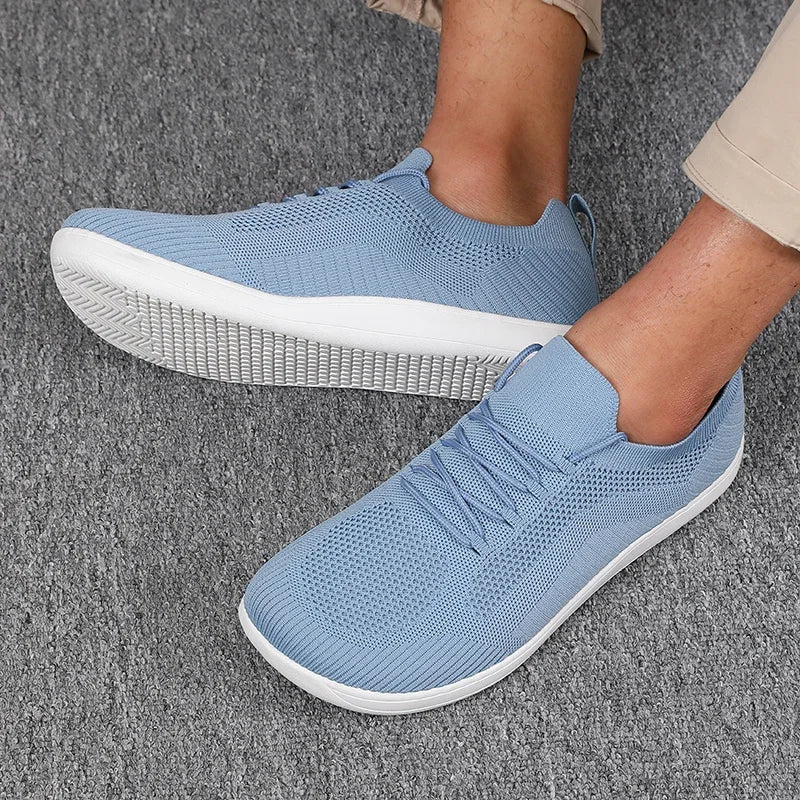 Heren Sneakers met Brede Neusruimte - Lage Sneakers met Vetersluiting
