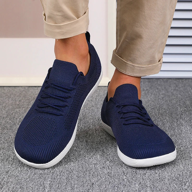 Heren Sneakers met Brede Neusruimte - Lage Sneakers met Vetersluiting