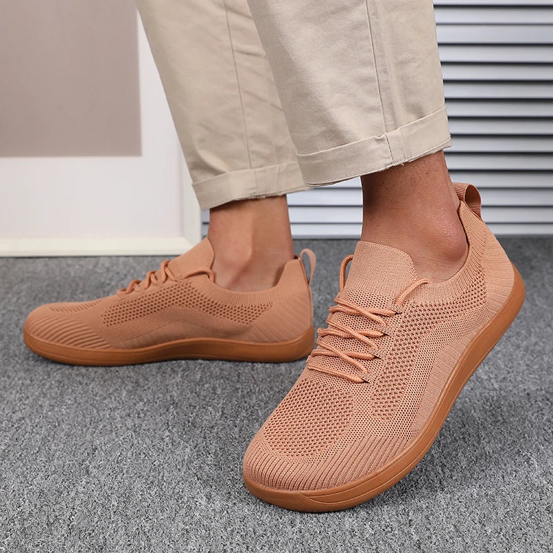 Heren Sneakers met Brede Neusruimte - Lage Sneakers met Vetersluiting