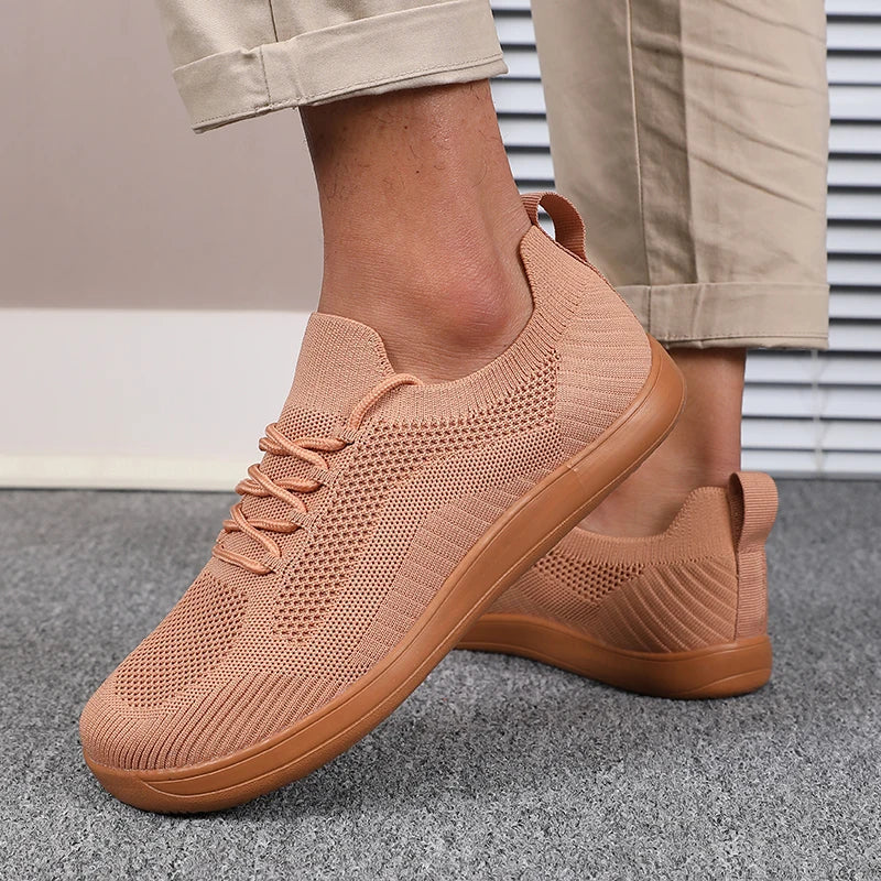 Heren Sneakers met Brede Neusruimte - Lage Sneakers met Vetersluiting