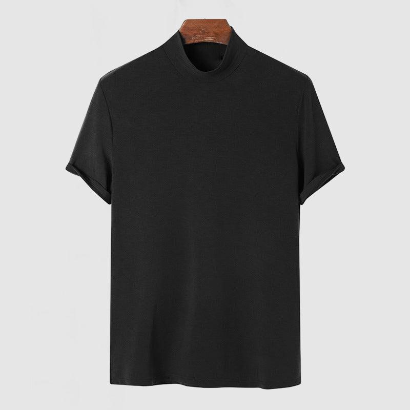Heren T-shirt met Opstaande Kraag - Korte Mouwen