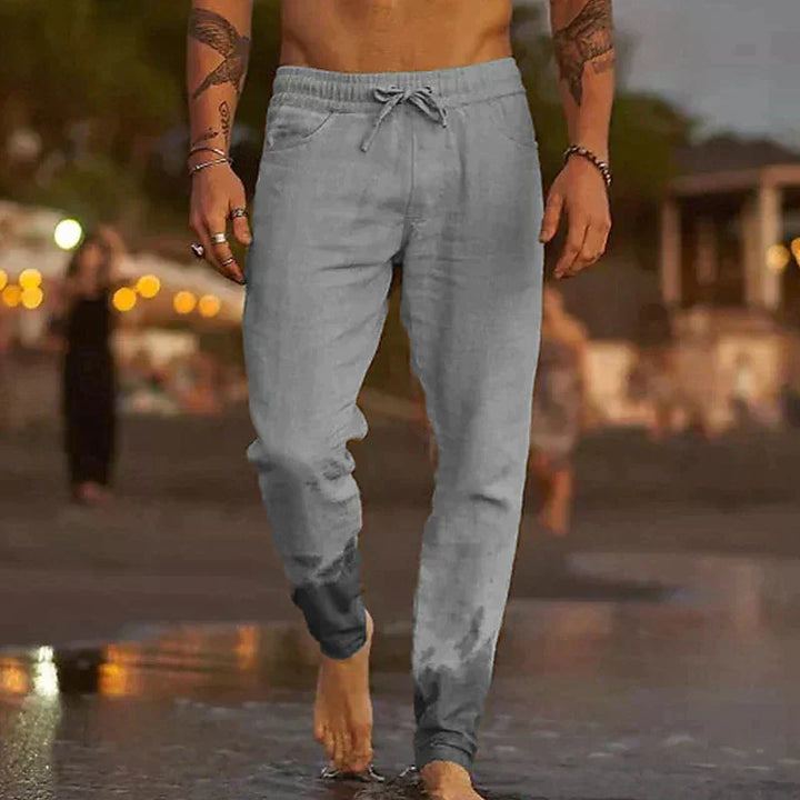 Heren Taps Toelopende Broek - Elastische Taille en Schuine Steekzakken