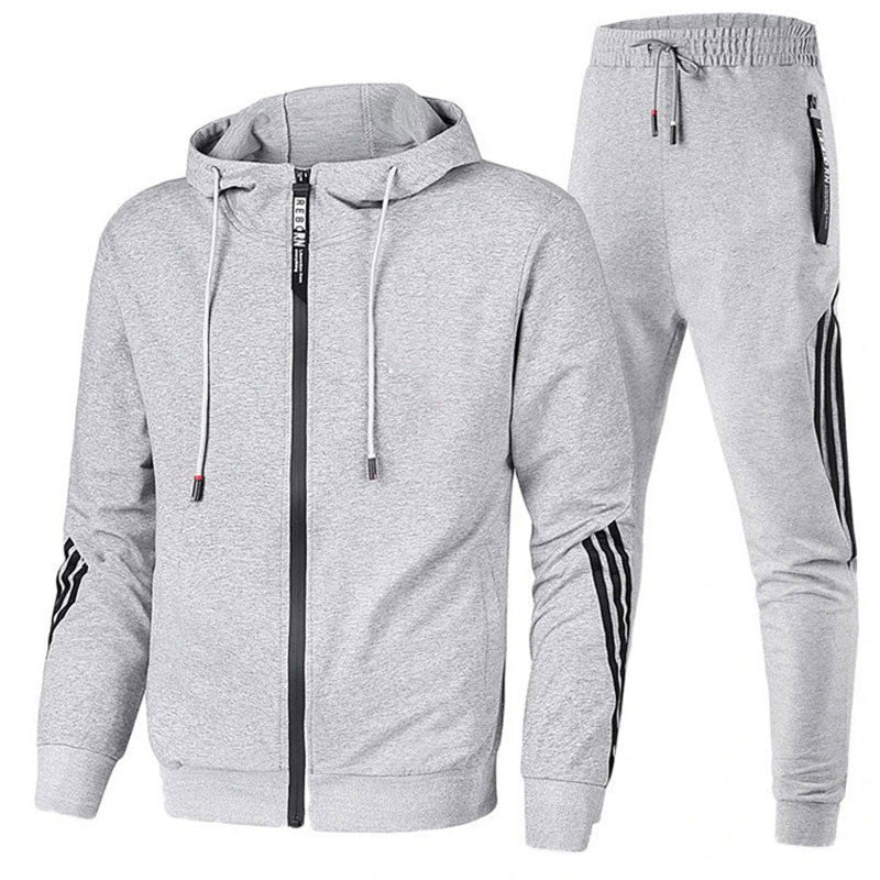 Heren Trainingspakset met Capuchon - Jas met Rits en Joggingbroek
