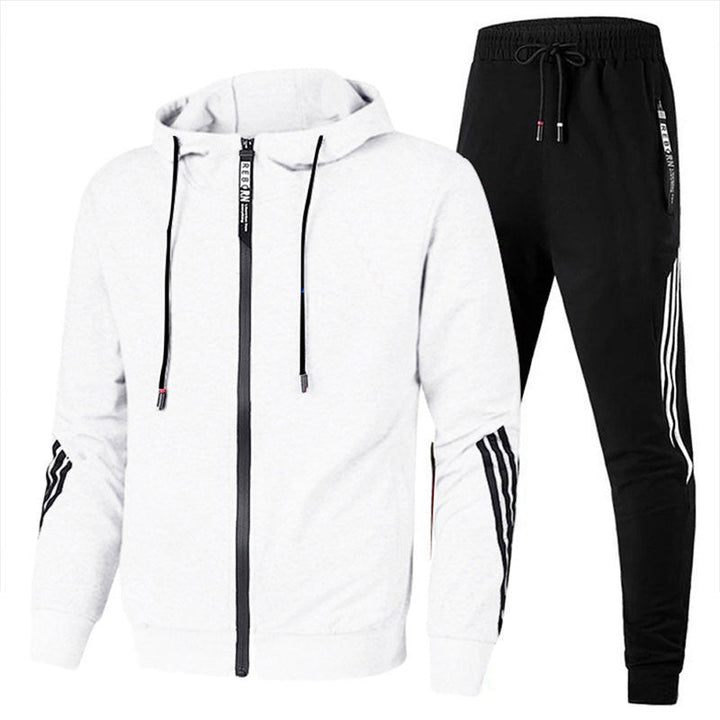 Heren Trainingspakset met Capuchon - Jas met Rits en Joggingbroek
