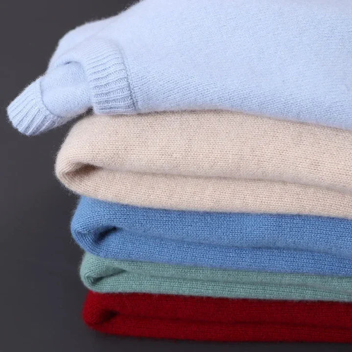 Heren Trui met Ronde Hals - Pullover met Geribde Afwerkingen