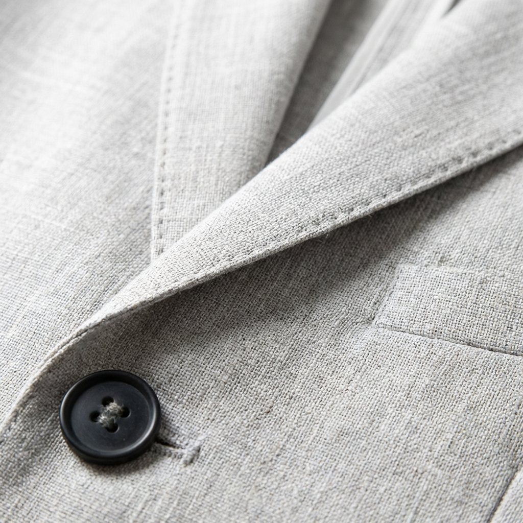 Heren Tweedelig Gemêleerd Pak - Blazer met Revers, Twee Knopen en Pantalon