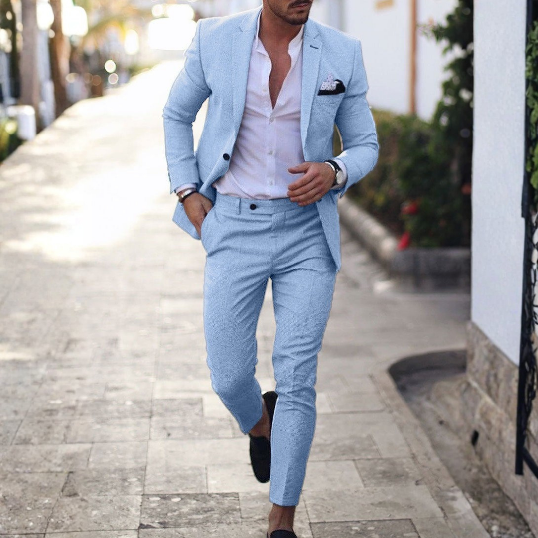 Heren Tweedelig Pak - Blazer met Revers en Pantalon