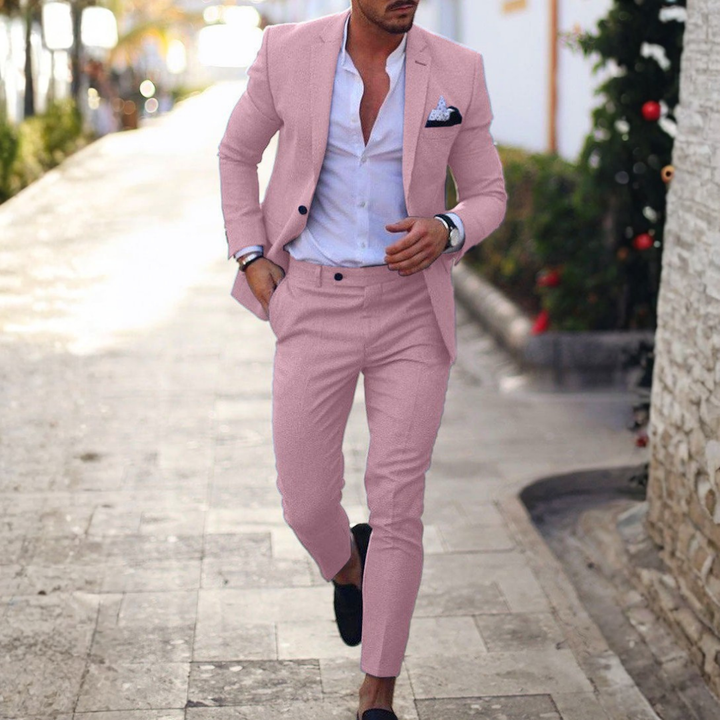 Heren Tweedelig Pak - Blazer met Revers en Pantalon
