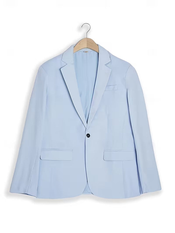 Heren Tweedelig Pak - Blazer met Één Knoop en Pantalon
