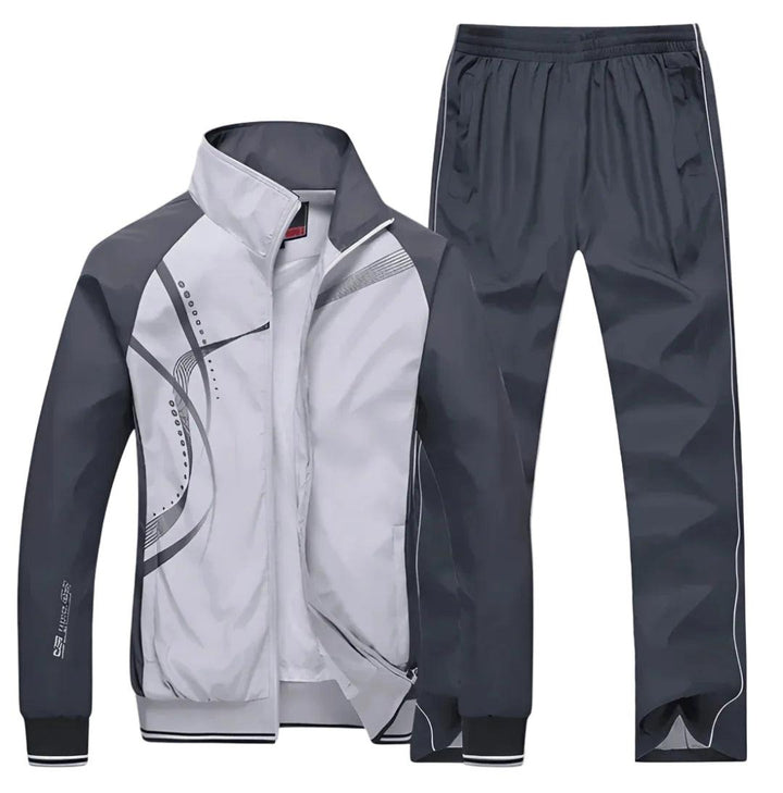 Heren Tweedelig Trainingspak - Jas met Ritssluiting en Trainingsbroek