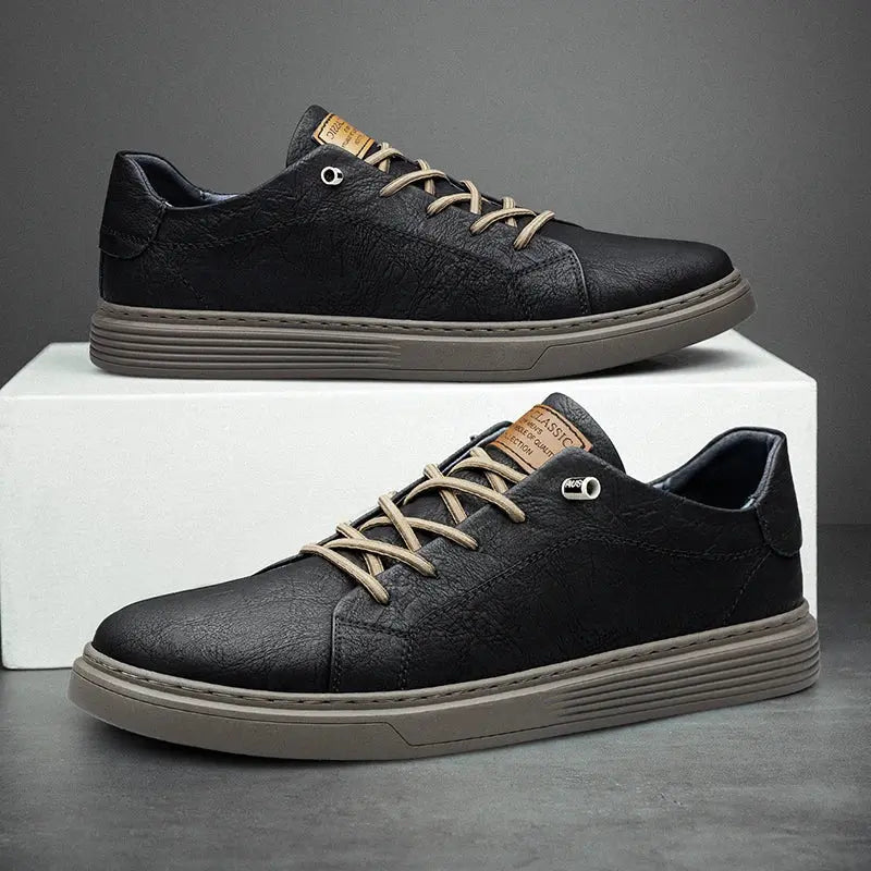 Heren Vetersneakers - Lage Sneakers met Platte Zool