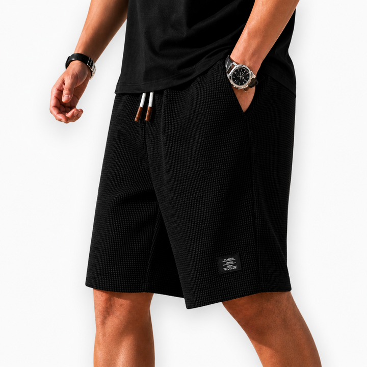 Heren Wafelshort - Trekkoordtaille Boven de Knie