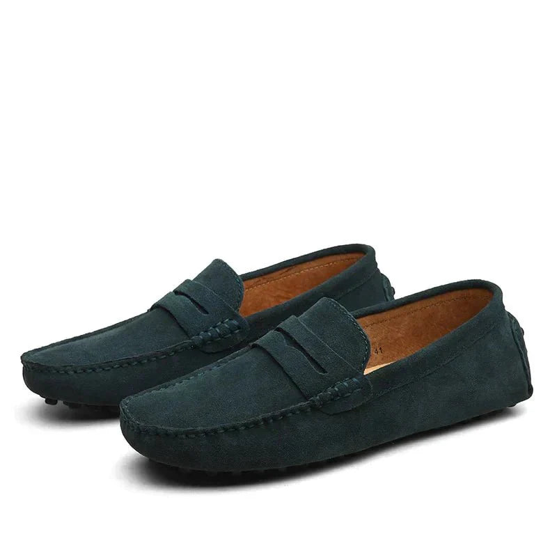 Instappers van Suède met Klassieke Afwerking - Heren Loafers