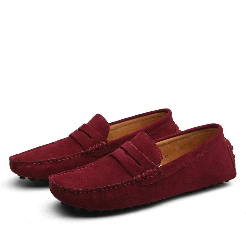 Instappers van Suède met Klassieke Afwerking - Heren Loafers