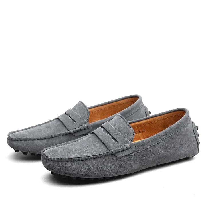 Instappers van Suède met Klassieke Afwerking - Heren Loafers