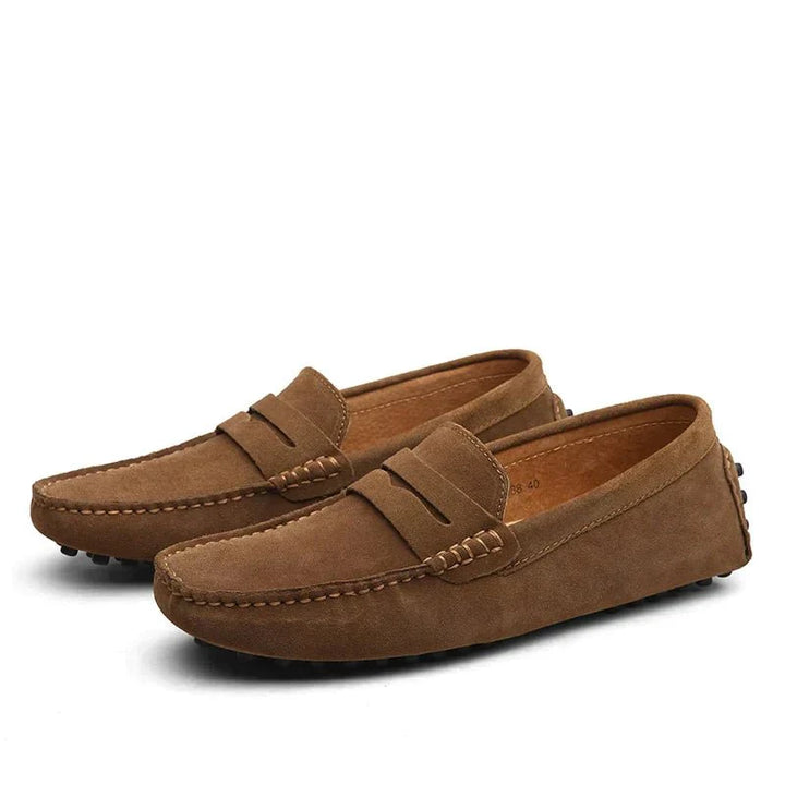 Instappers van Suède met Klassieke Afwerking - Heren Loafers