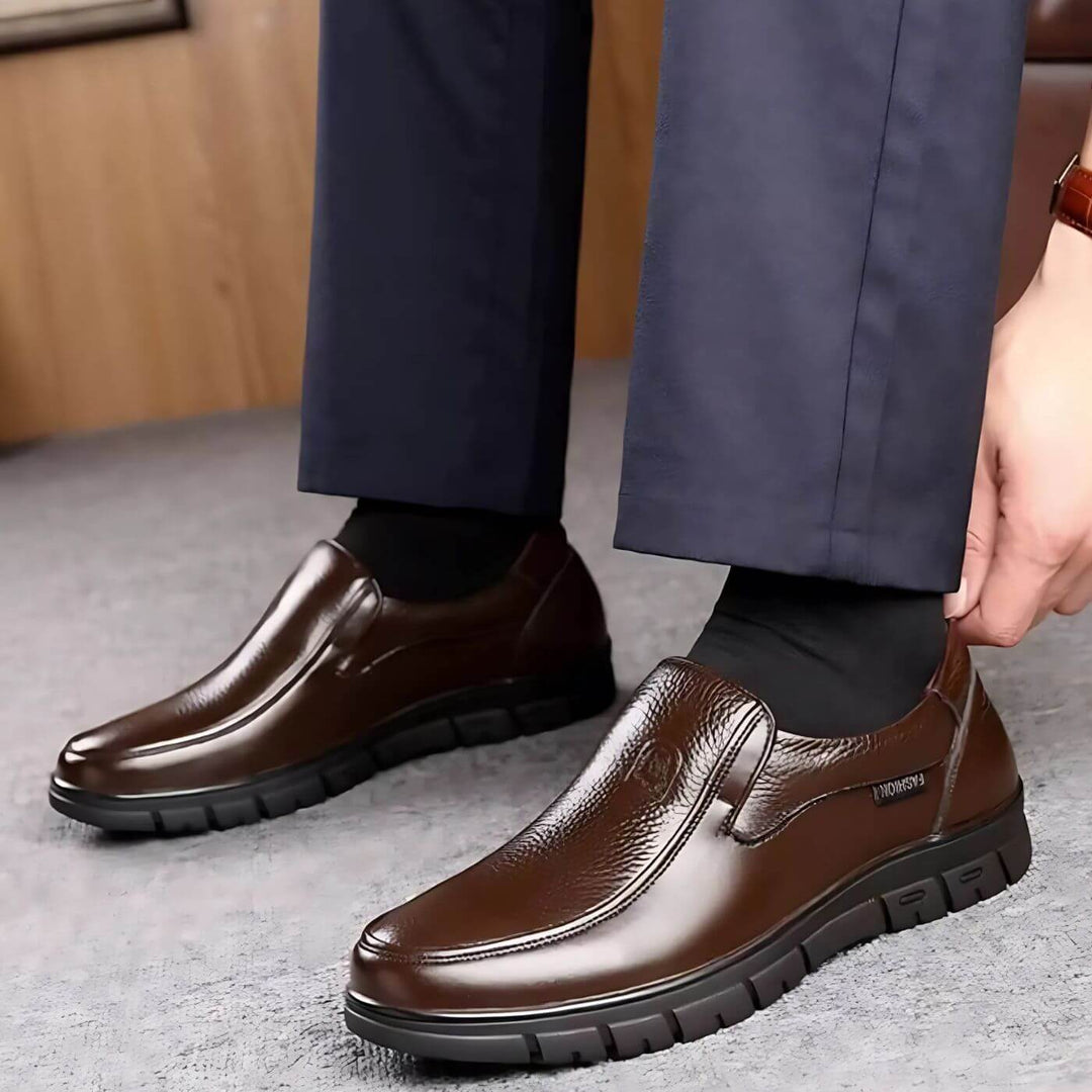 Heren Instap Loafers - Apron Toe met Profielzool