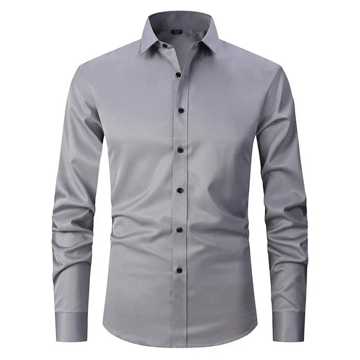 Slim Fit Overhemd - Lange Mouwen en Klassieke Kraag