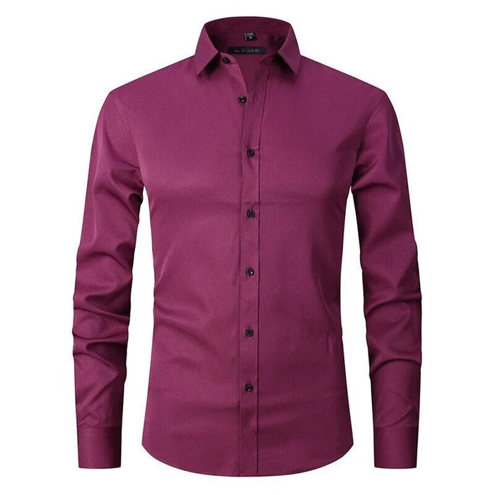 Slim Fit Overhemd - Lange Mouwen en Klassieke Kraag