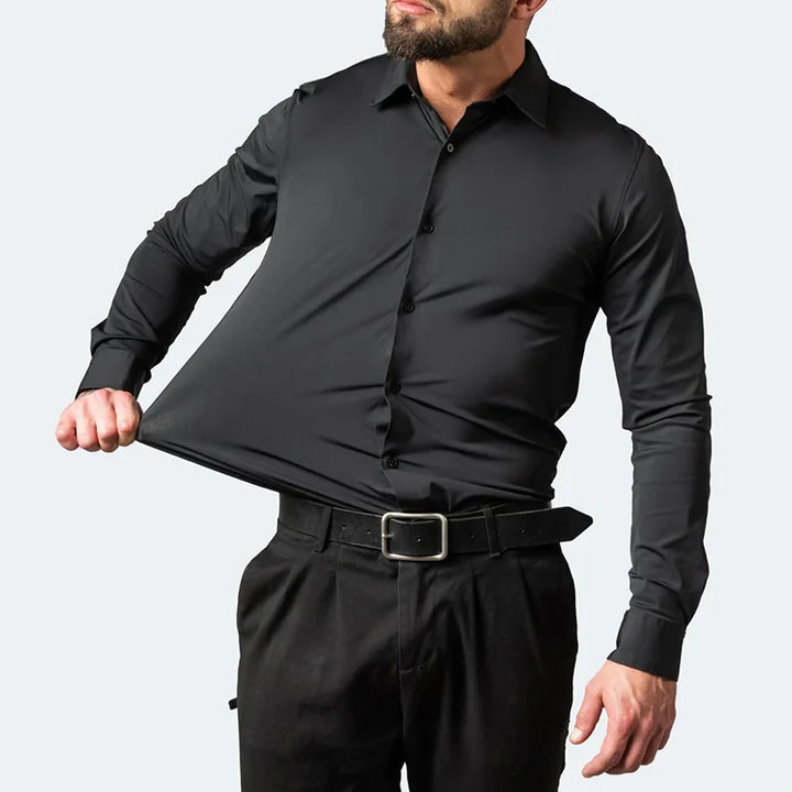 Slim Fit Overhemd - Lange Mouwen en Klassieke Kraag
