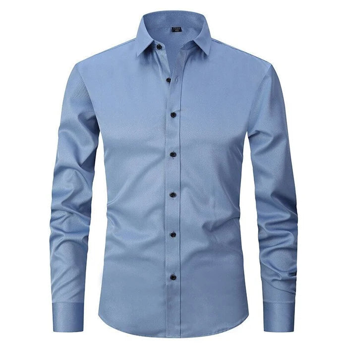 Slim Fit Overhemd - Lange Mouwen en Klassieke Kraag