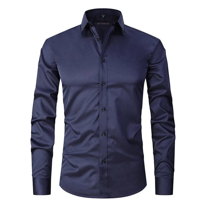 Slim Fit Overhemd - Lange Mouwen en Klassieke Kraag