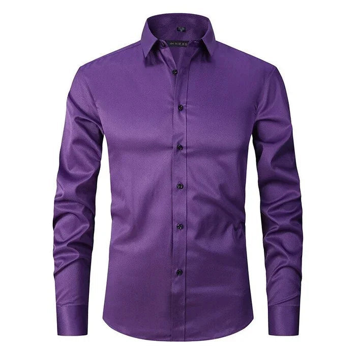 Slim Fit Overhemd - Lange Mouwen en Klassieke Kraag