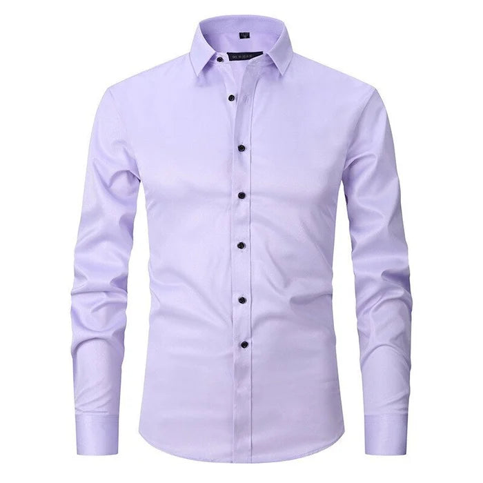 Slim Fit Overhemd - Lange Mouwen en Klassieke Kraag