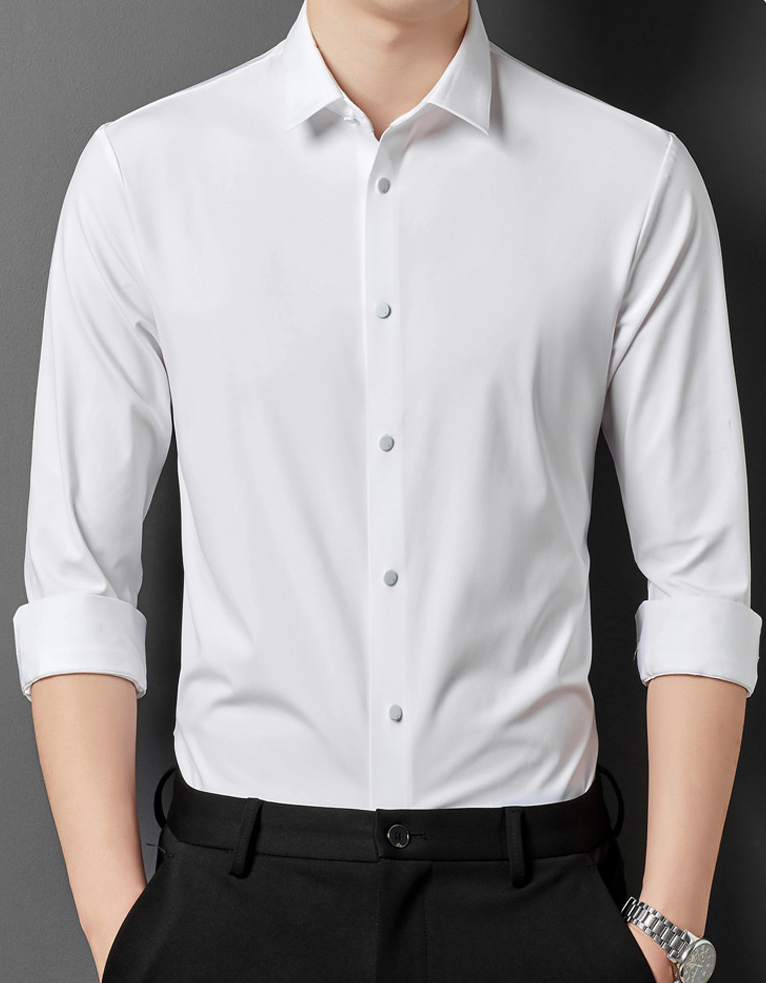 Slim Fit Overhemd met Lange Mouwen en Knoopsluiting