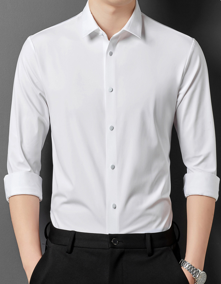 Slim Fit Overhemd met Lange Mouwen en Knoopsluiting