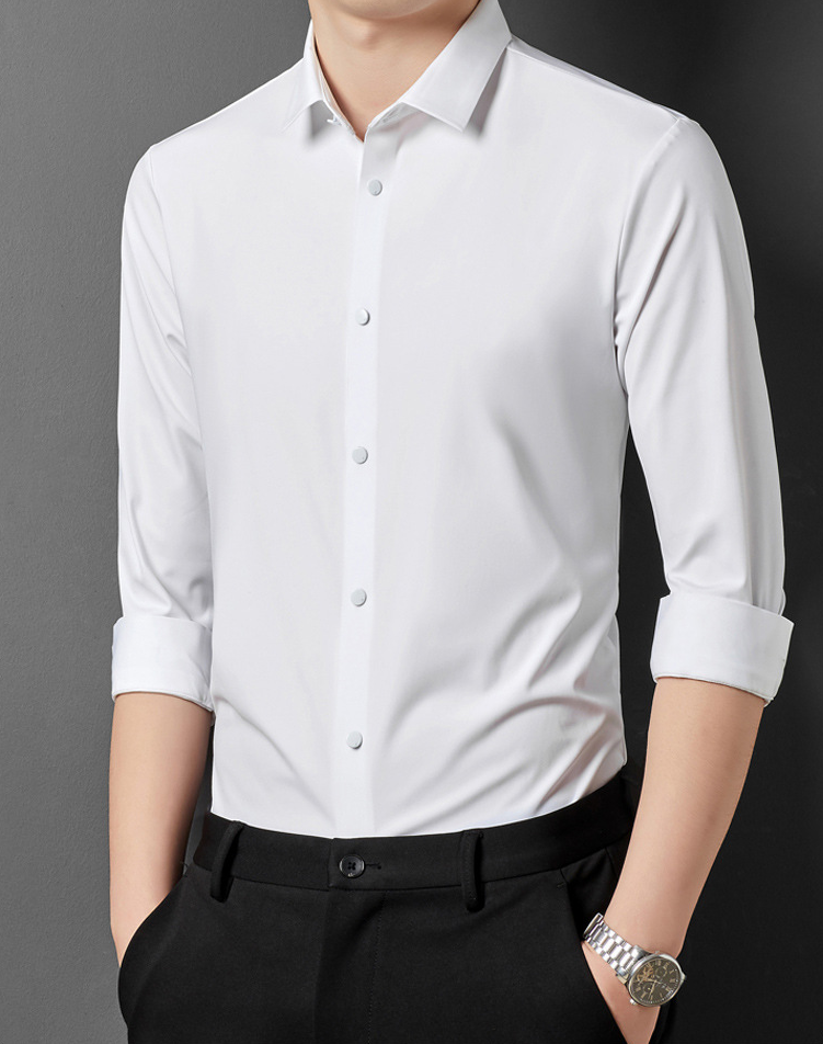 Slim Fit Overhemd met Lange Mouwen en Knoopsluiting