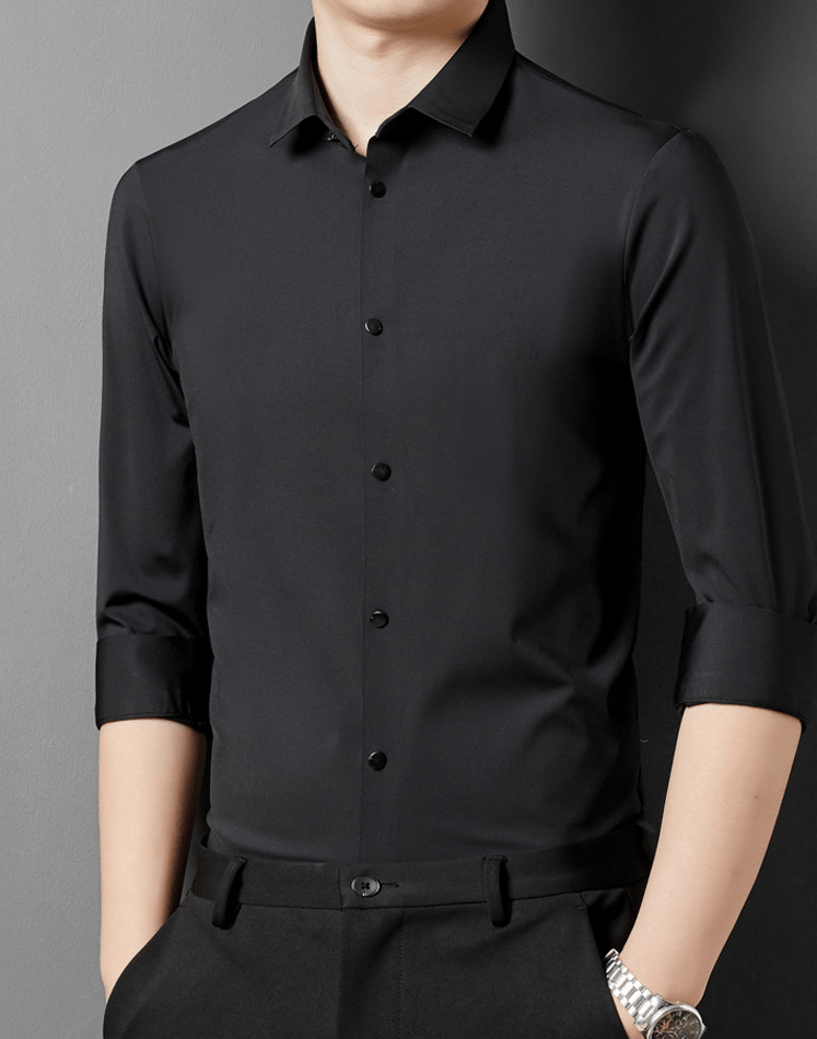 Slim Fit Overhemd met Lange Mouwen en Knoopsluiting