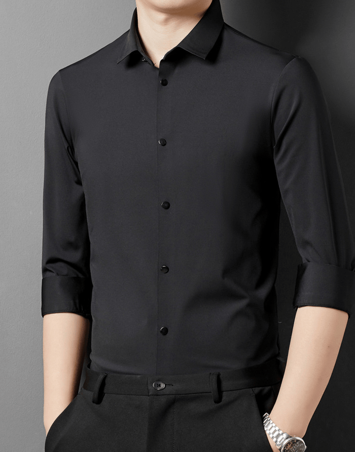 Slim Fit Overhemd met Lange Mouwen en Knoopsluiting