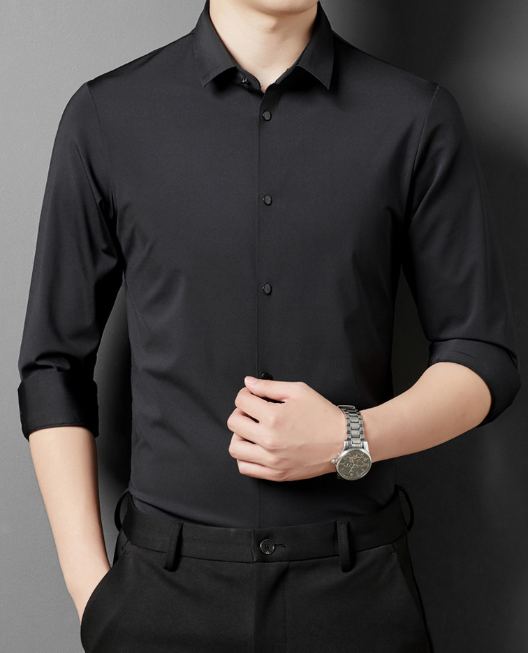 Slim Fit Overhemd met Lange Mouwen en Knoopsluiting