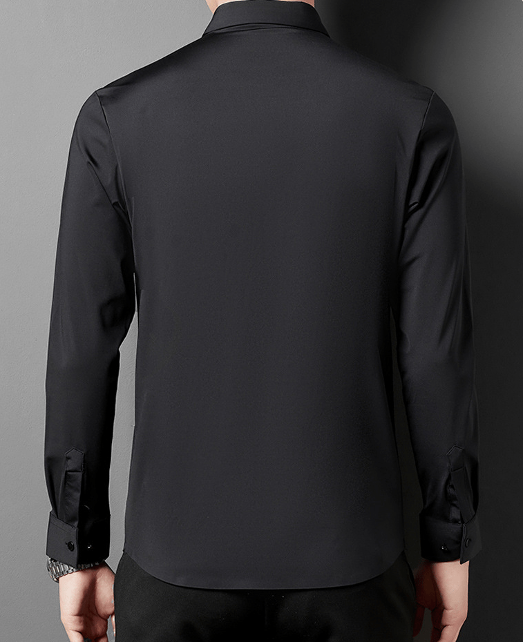 Slim Fit Overhemd met Lange Mouwen en Knoopsluiting