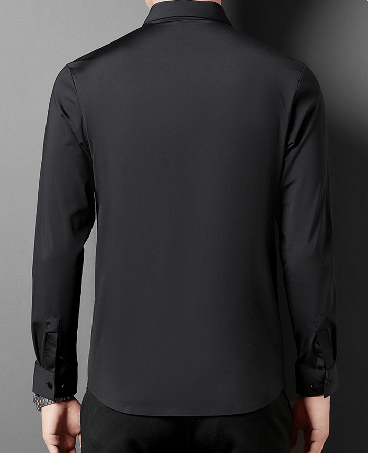 Slim Fit Overhemd met Lange Mouwen en Knoopsluiting