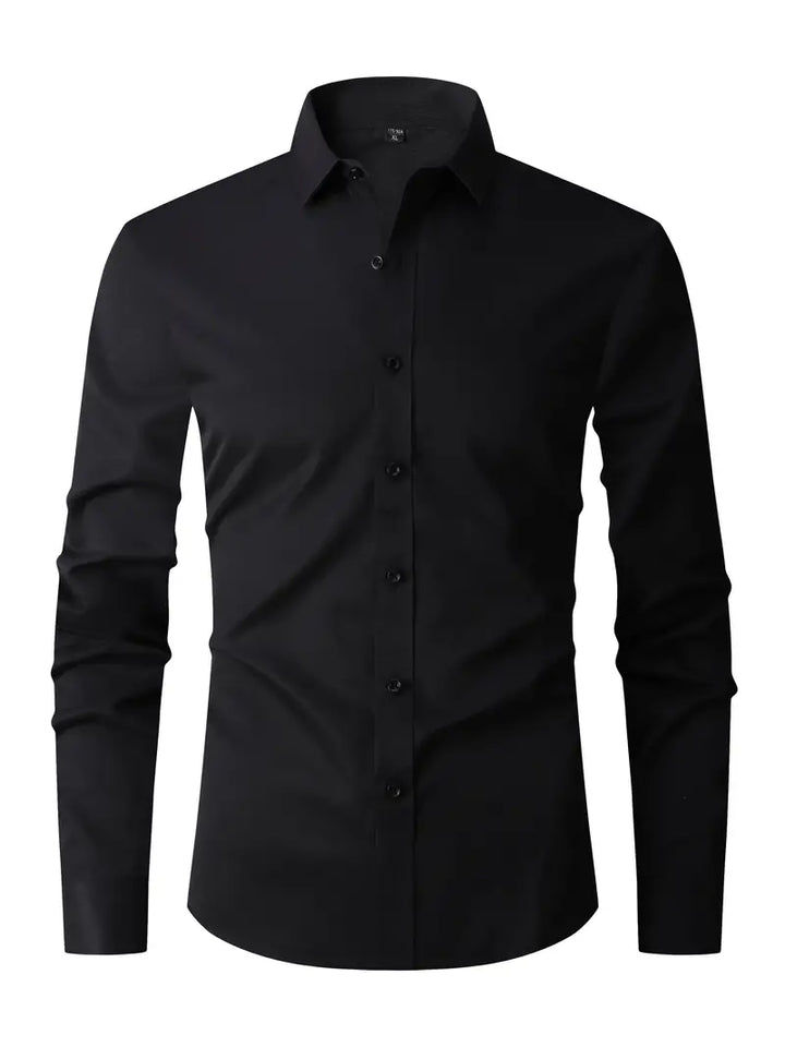 Slim Fit Overhemd voor Heren – Lange Mouwen en Knoopsluiting
