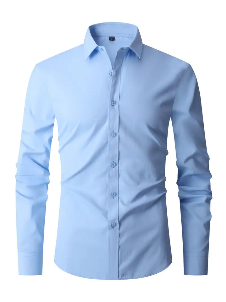 Slim Fit Overhemd voor Heren – Lange Mouwen en Knoopsluiting