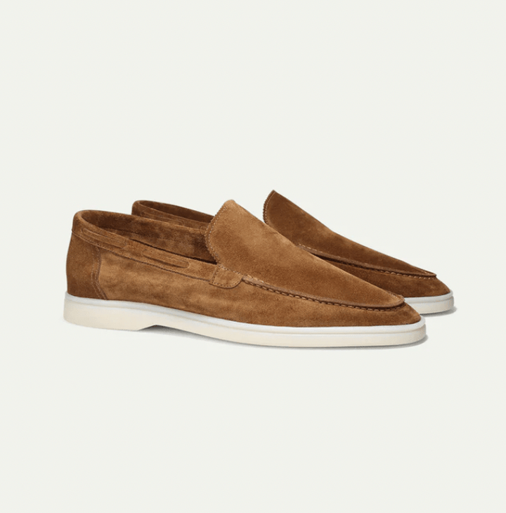 Stijlvolle Heren Loafers - Suède Instappers met Flexibele Zool