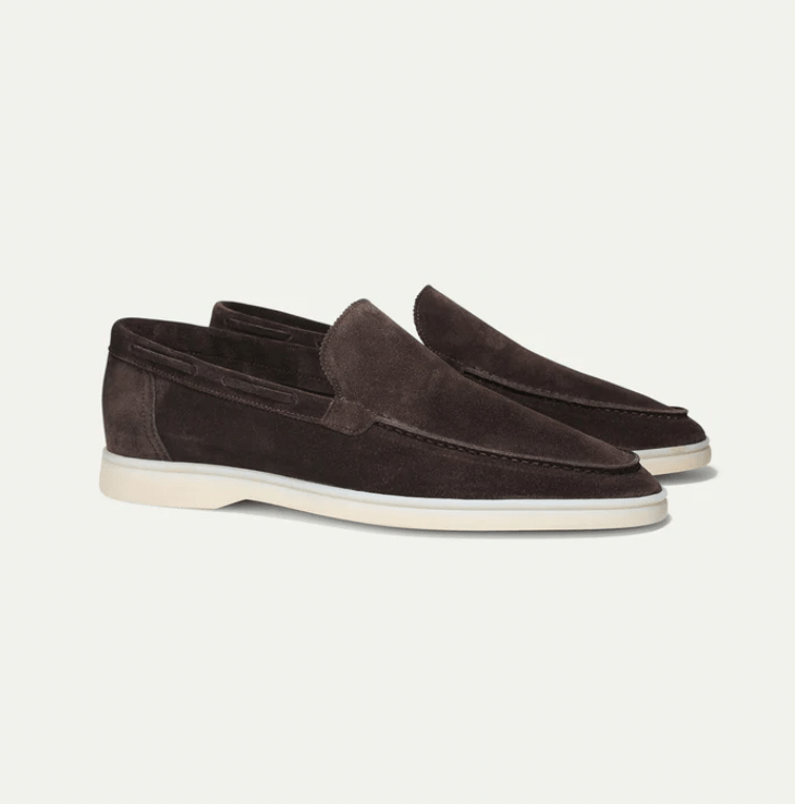 Stijlvolle Heren Loafers - Suède Instappers met Flexibele Zool