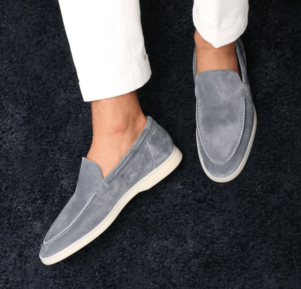 Stijlvolle Heren Loafers - Suède Instappers met Flexibele Zool