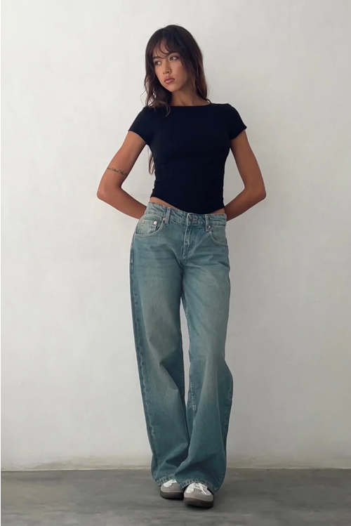 Wide-leg Jeans met Hoge Taille