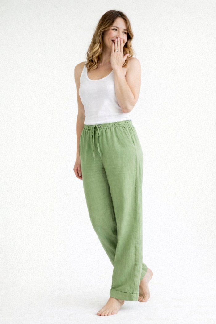 Zomerse Dames Broek met Elastische Taille en Trekkoord