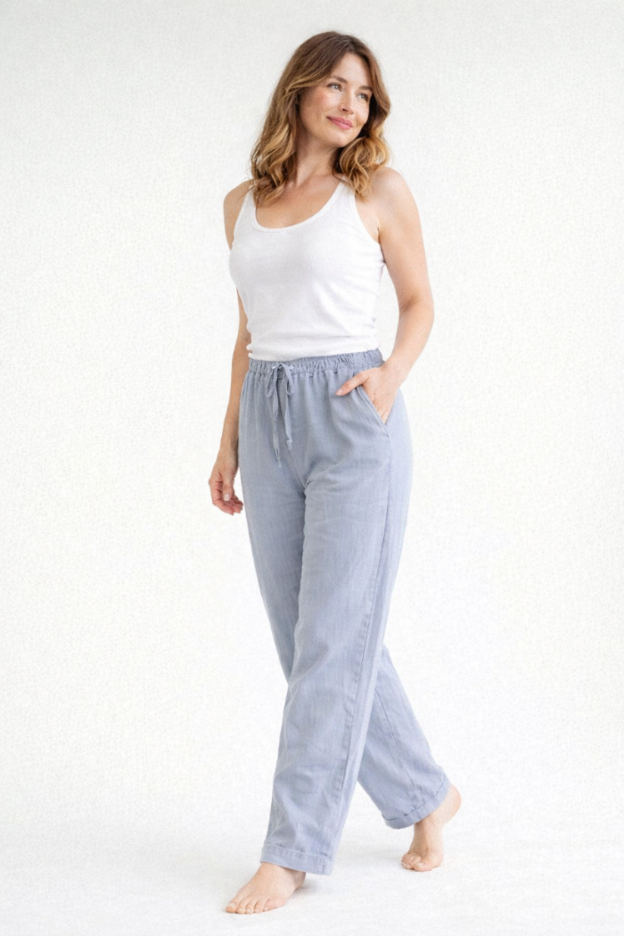 Zomerse Dames Broek met Elastische Taille en Trekkoord