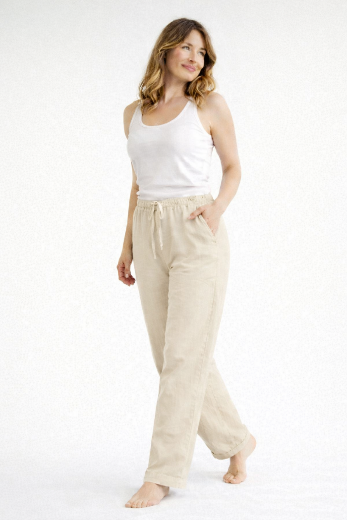 Zomerse Dames Broek met Elastische Taille en Trekkoord
