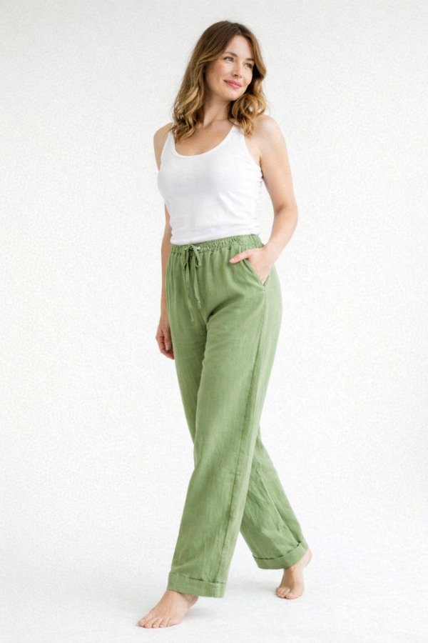 Zomerse Dames Broek met Elastische Taille en Trekkoord